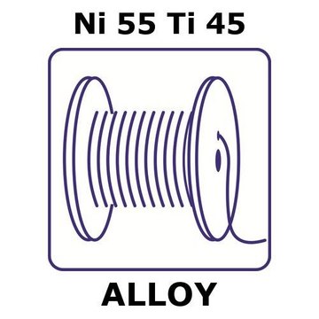 NITINOL, WIRE,NI55%/TI 45%, DIAMETER 0.&