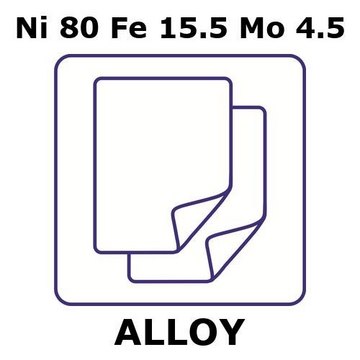 NICKEL-IRON-MOLYBDENUM ALLOY, NI80FE15.&