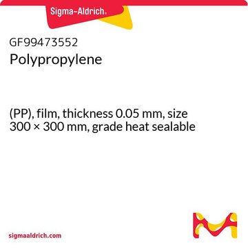 POLYPROPYLENE, (PP), FILM, THICKNESS 0.&