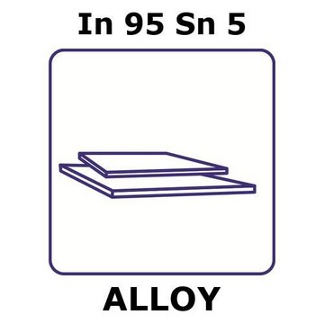 INDIUM-TIN ALLOY, IN95SN5, SHEET, 100