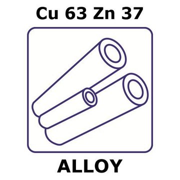 BRASS ALLOY, CU63ZN37, 1000MM TUBE,