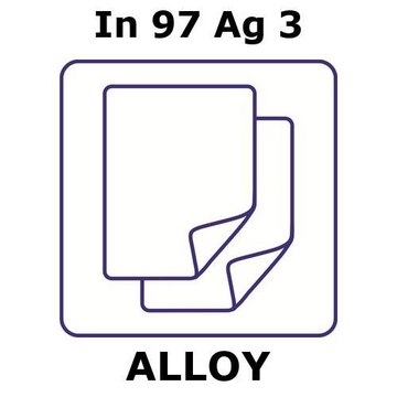 INDIUM-SILVER ALLOY, IN97AG3, FOIL, 60