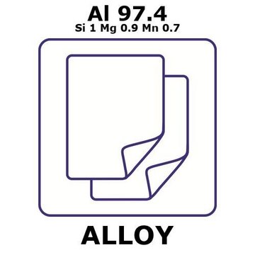 ALUMINUM ALLOY 6082, FOIL,AL97.4%/SI 1%&