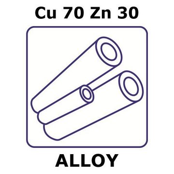 BRASS ALLOY, CU70ZN30, 1000MM TUBE,