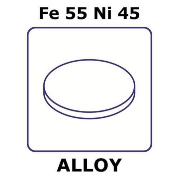 IRON-NICKEL ALLOY, FE55NI45, FOIL, 25MM&