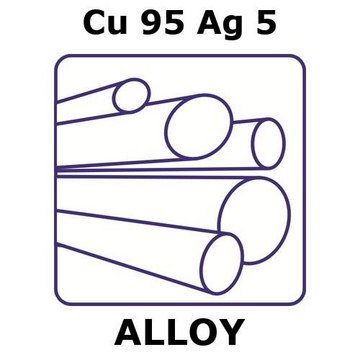 COPPER-SILVER ALLOY, CU95AG5, 100MM ROD&