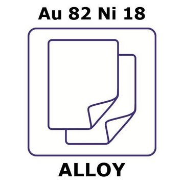 GOLD-NICKEL ALLOY, AU82NI18, FOIL, 50