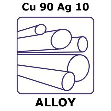 COPPER-SILVER ALLOY, CU90AG10, 200MM RO&