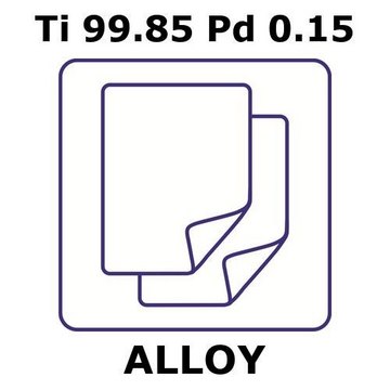 TITANIUM-PALLADIUM ALLOY, TI99.85PD0.15&