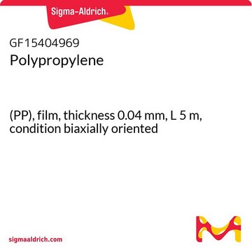 POLYPROPYLENE, (PP), FILM, THICKNESS 0.&