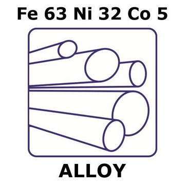 IRON-NICKEL-COBALT ALLOY, FE63NI32CO5, &