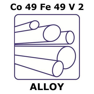 PERMENDUR 49 ALLOY, CO49FE49V2, 100MM