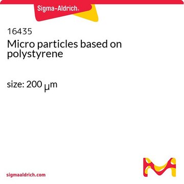 Micro particles based on polystyrene