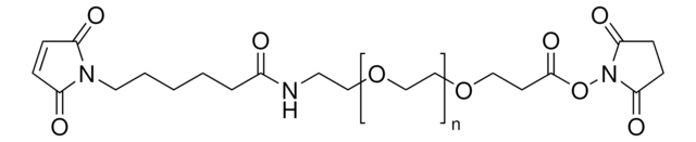 O-[N-(6-Maleimidohexanoyl)aminoethyl]-O?-[3-(N-succinimidyloxy)-3-oxopropyl]polyethylene glycol 3,000