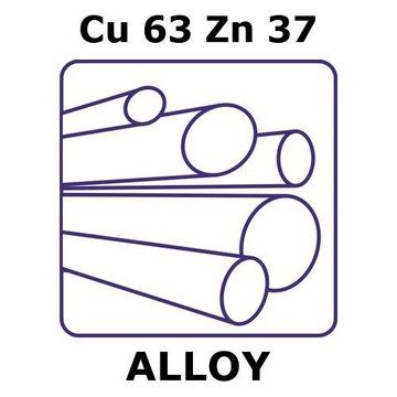 BRASS ALLOY, CU63ZN37, 100MM ROD,
