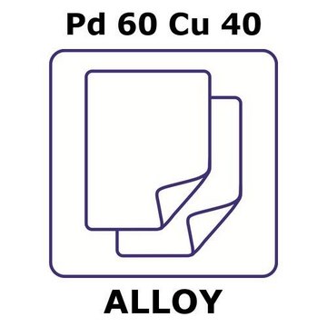 PALLADIUM-COPPER ALLOY, PD60CU40, FOIL,&