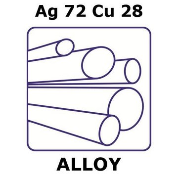 SILVER-COPPER ALLOY, AG72CU28, 500MM RO&