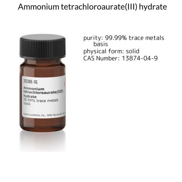 Ammonium tetrachloroaurate(III) hydrate