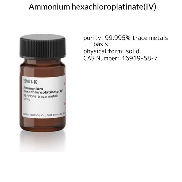 Ammonium hexachloroplatinate(IV)