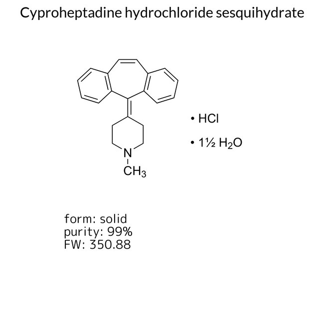 Cyproheptadine hydrochloride sesquihydrate