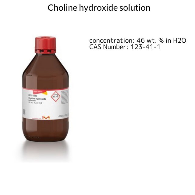 Choline hydroxide solution