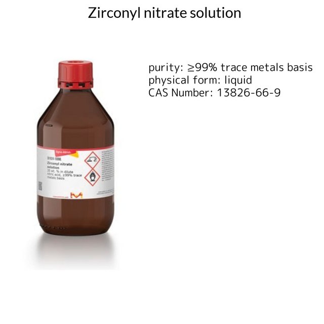 Zirconyl nitrate solution