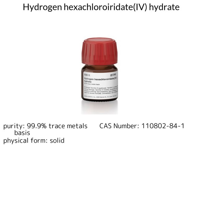 Hydrogen hexachloroiridate(IV) hydrate