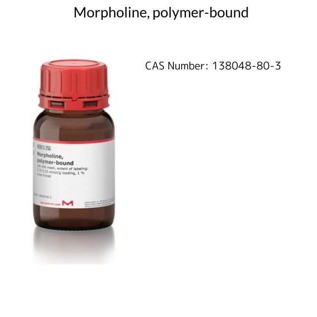 Morpholine, polymer-bound