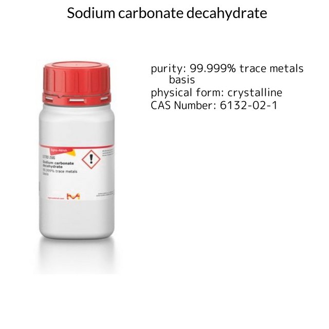 Sodium carbonate decahydrate
