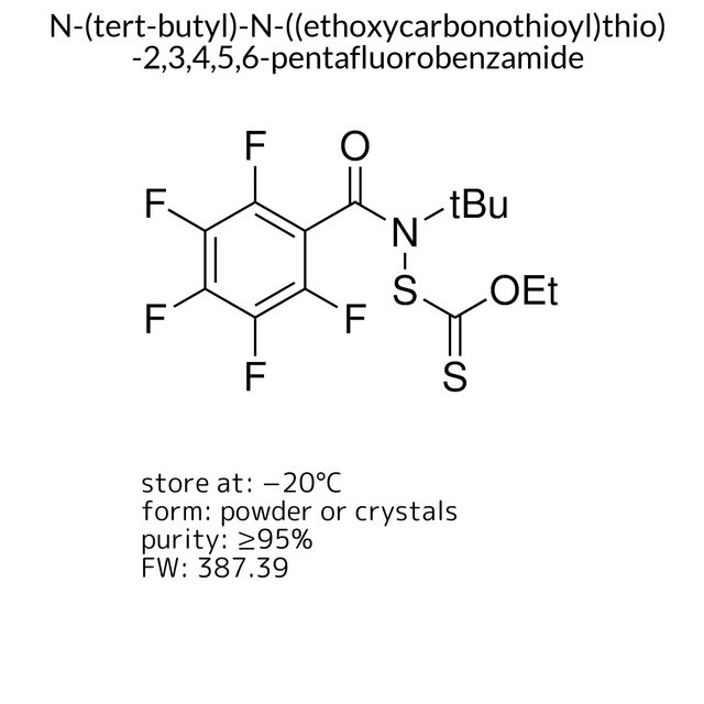N-(tert-butyl)-N-((ethoxycarbonothioyl)thio)-2,3,4,5,6-pentafluorobenzamide