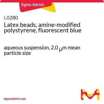 Latex beads, amine-modified polystyrene, fluorescent