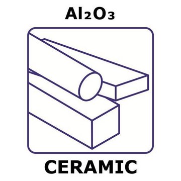ALUMINA, BAR, SIDE LENGTH 20MM,