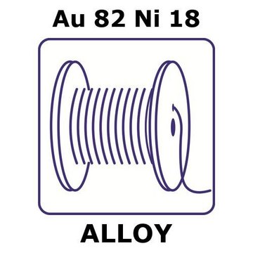 GOLD-NICKEL ALLOY, AU82NI18, 0.5M WIRE,&