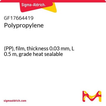 POLYPROPYLENE, (PP), FILM, THICKNESS 0.&