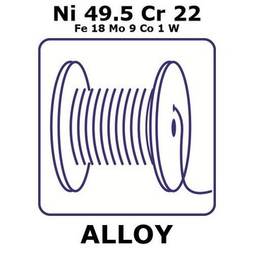 HASTELLOY X ALLOY, NI49.5CR22FE18MO9CO