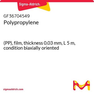 POLYPROPYLENE, (PP), FILM, THICKNESS 0.&