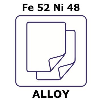 IRON-NICKEL ALLOY, FE52NI48, FOIL, 100