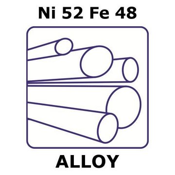 NICKEL/IRON, ROD,NI52%/FE48%, DIAMETER &