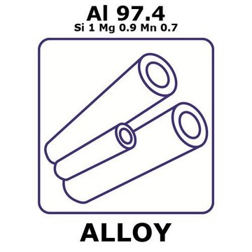 ALUMINUM ALLOY 6082, AL97.4SI1MG0.9MN0.&