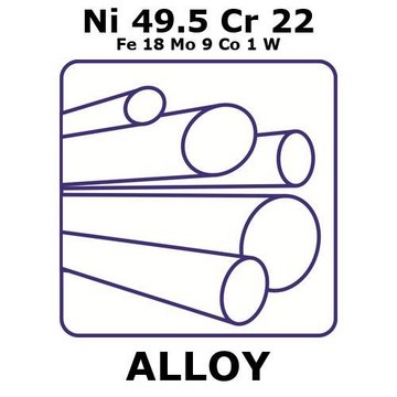 HASTELLOY X ALLOY, NI49.5CR22FE18MO9CO