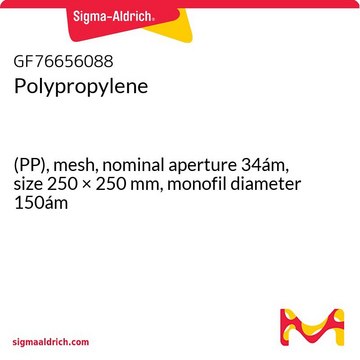 POLYPROPYLENE, (PP), MESH, NOMINAL APER&