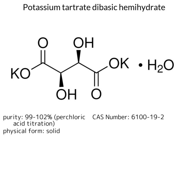 Potassium tartrate dibasic hemihydrate