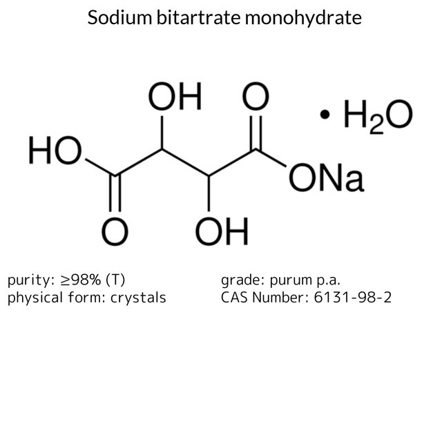 Sodium bitartrate monohydrate