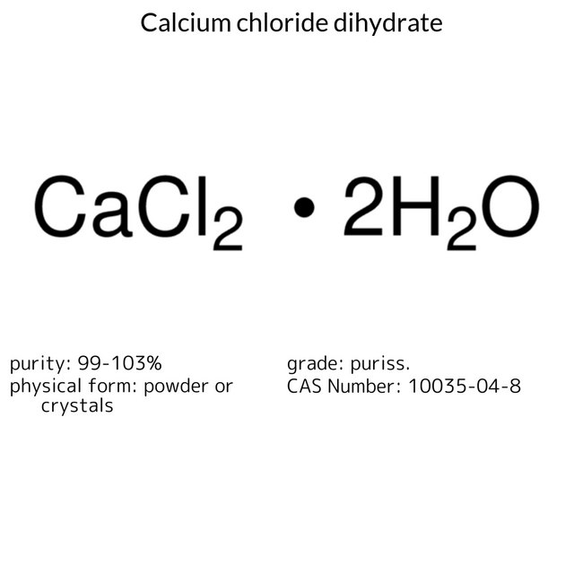 CALCIUM CHLORIDE-2-HYDRATE <0.0001 % AL