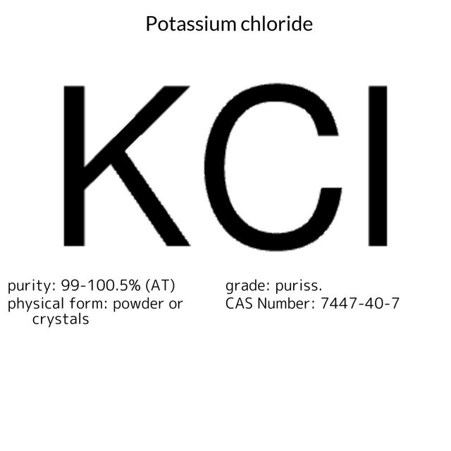 POTASSIUM CHLORIDE MAX. 0.0001 %