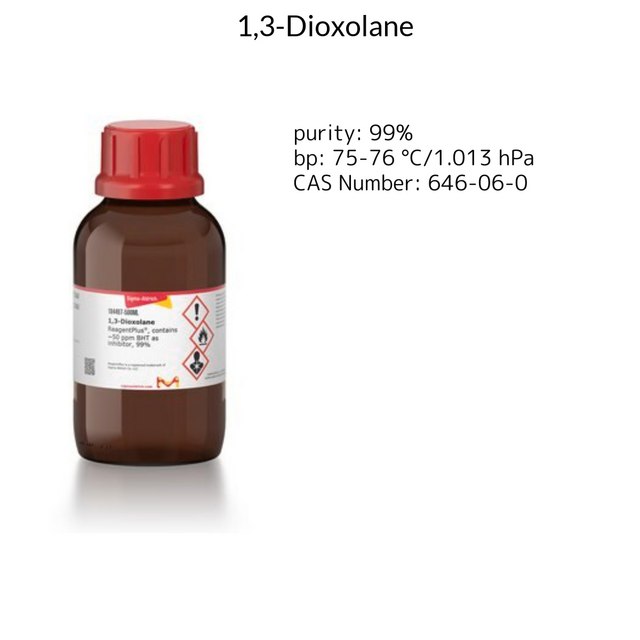 1,3-DIOXOLANE,REAGENTPLUS(R), CONTAINS &