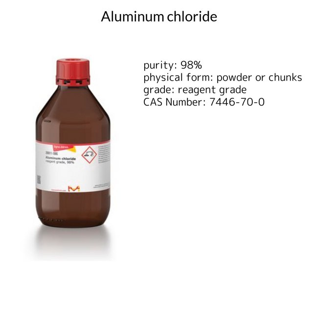 ALUMINUM CHLORIDE, REAGENT GRADE, 98%