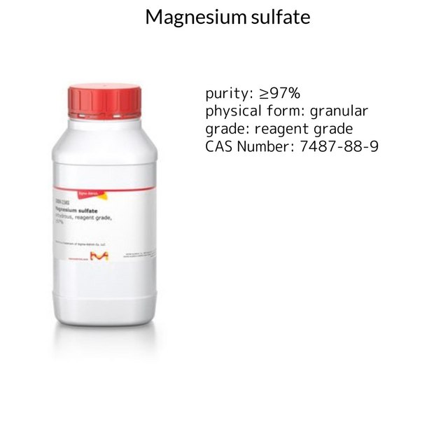 MAGNESIUM SULFATE, ANHYDROUS, REAGENT G&