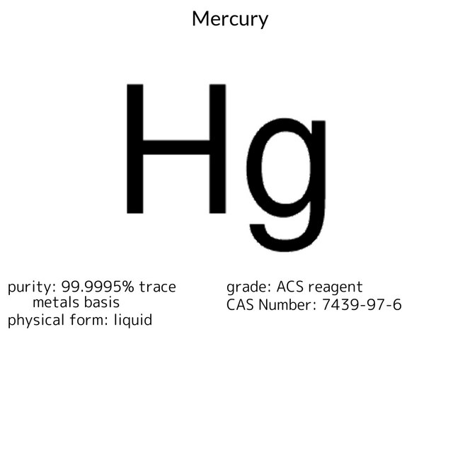 MERCURY, 99.9995% METALS BASIS, ACS