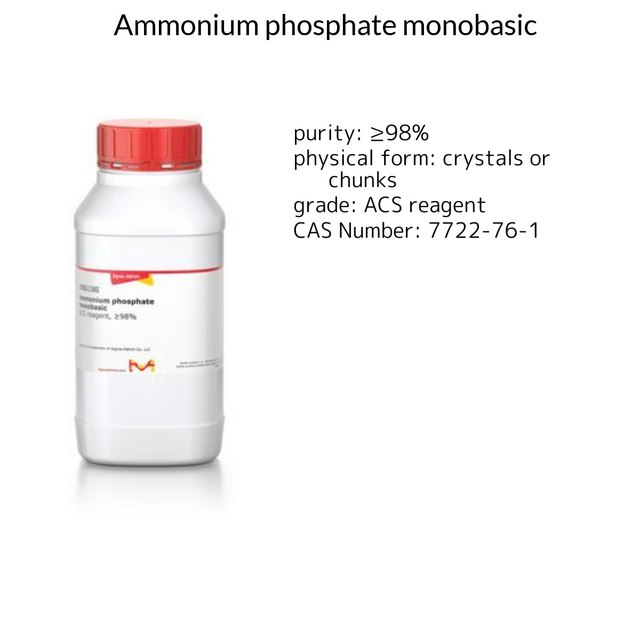 AMMONIUM DIHYDROGENPHOSPHATE, 98+%, &